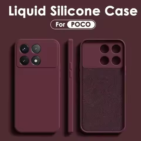Poco X6 Case Luxury Liquid Silicone Soft Case For Xiaomi Poco X6 Pro Poco X 6 Pro X6Pro Pocox6 Pro 5