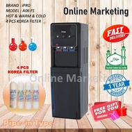 Ipro Hot & Warm & Cold Water Dispenser A06 Floor Standing - 4 Made In Korea HALAL Water Filter