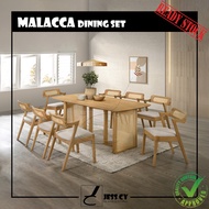 *CASHBACK* MALACCA RATTAN WOODEN DINING SET / SET MEJA MAKAN ROTAN / MUJI / IKEA / MEJA MAKAN