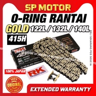 RK Rantai Takasago 415/428 KLO GS O-Ring Chain Gold Chain Rkm Hmx Motocross Y15 Y16 RSX RS150 LC135 RFS150