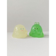 Fuwawa Clear Gashapon Figure - Green & Oshare (2pcs)