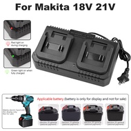 Double Bay Battery Charger 3.0A 18V 21V Li-ion Battery Charger Fast Charging for Makita BL1415 BL181