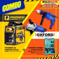 (COMBO) BUILDMATE Powerhouse KABAKAL Portable Inverter Welding Machine 200A with OXFORD Angle Grinde