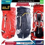 [100% Authentic] Jack Wolfskin Denali Men 70 Backpack Bag For Travelling Hiking Trekking [Ready Stoc