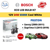 BOSCH Eco H7 LED Headlamp Bulb Cool White (2pcs) 12V 24W for Proton Suprima S (2013-2019) / Savvy (2