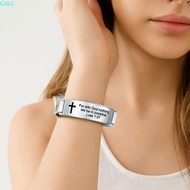 GALL Inspirational Quotes Braclets, Stainless Steel/PVC Bible Verse Family Friendship Bracelet, Wris