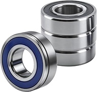 4 Pack Rear Wheel Bearing Kit with ABS Sealed, Replacement for Harley CVO Electra Glide Touring Road