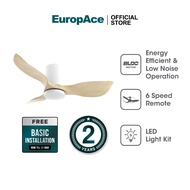 EuropAce AeroAce 41" 3 Blades Ceiling Fan | ECF41H | High-Quality BLDC Motor with Adjustable Speeds