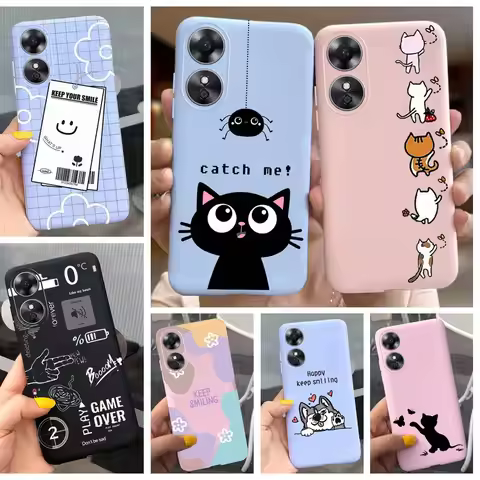 For Oppo A17 A77 2022 Case Cute Animals Cartoon Phone Shell On For Cover Oppo A77 5G Oppo A17k 2022 