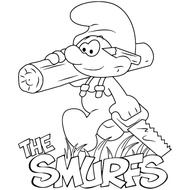 Combo Set of 50 Smurfs Coloring Pages A4, A5 Size - Educational toys to help children practice creat