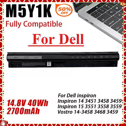 M5Y1K 14.8V 40Wh Notebook Battery For Dell Battery 3451 3551 5558 5758 5759 Inspiron 14 15 3000 V-os