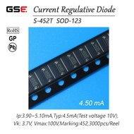 S452T/E-452,20PCS/LOT,4.50(3.90-5.10)mA,CRD/CCD,SOD-123/TO-92-2L,CURRENT REGULATIVE DIODE