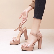 35-42 Size T Platform Catwalk High Heels Thick Waterproof Sexy Large