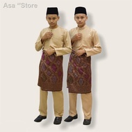 ✼┅✷READY STOCK Baju Melayu Dewasa Slim Fit / Moden Tanpa Pesak Cekak Musang &amp; Teluk Belanga (Nude)