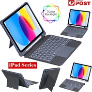 Keyboard Case For iPad Pro Air 4th 5th 7th 8th 9th 10th Generation 10.2" 10.5" 10.9" 11" 2019 2020 2021 2022 Detachable Touchpad Backlit Keyboard Case Cover Pen Holder
