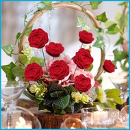 Realistic Red Roses Artificial Flowers Red Roses Artificial Flowers Long Stem Silk Rose Dark Red Fake Roses tongsg tongsg