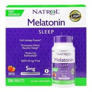 Natrol Melatonin - Strawberry Flavor 5mg - 250 Tablets 褪黑素 - 草莓味 5mg - 250粒 【047469067557】