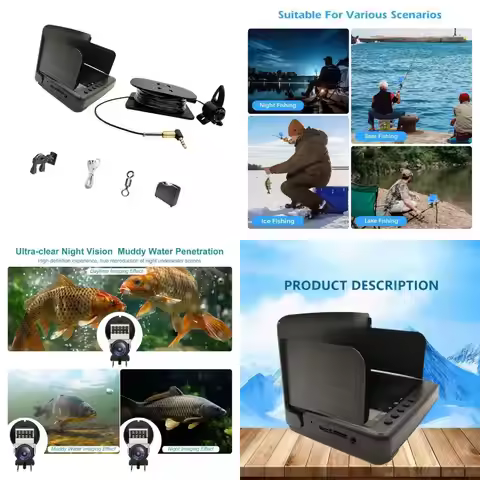 4K Resolution Fishing Camera With 220° Wide Corner Nocturnalvision 6000mAh Power Supply For Marine E