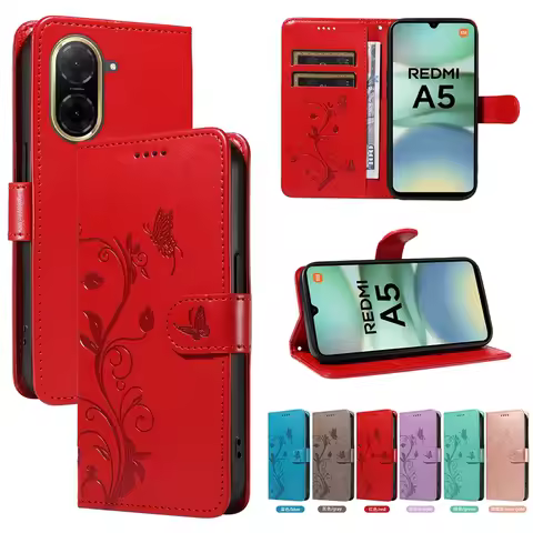 Magnetic Leather Wallet Case for Redmi 15 15C 14C A5 A3 A4 A1 Plus 9A 9C 9T 10 10A 10C 11A 12 13C K7
