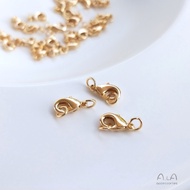 DIY accessories 14K / 18K Gold color preserved lobster clasp spring buckle for bracelet necklace connecting buckle