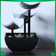 [Isuwaxa] Minimalist Water Fountain Flowing Water Waterfall Garden Decoration Desktop Decoration Feng Shui Desktop Decor