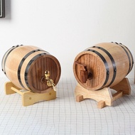 Wooden 1 L Whiskey Barrel Decanter Beer Wine Drinking Dispenser Party Bar