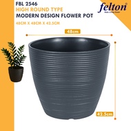 Felton High Round Flower Pot FBL 2546 ( 48cm x 48cm x 42.5cm) / Modern Design Flower Pot / Pasu Bung