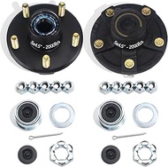 GREPSPUD 2 Sets Trailer Hub Kits 5 on 4.5'' for 2000 lbs 1-1/16'' BT9 Straight Axle Spindle, Prelubr