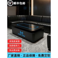 New ktv Coffee Table Luminous Special Bar Stainless Steel Tea Table Simple Tempered Glass Marble Sla