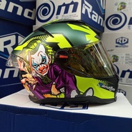 หมวกกันน็อค/RANDOM-CZR-BTสีเขียวมิดไนท์ ลาย 4