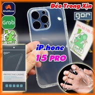 [Genuine GOR - Real Photos] iPhone 15 PRO 6.1 Case" Transparent Silicone