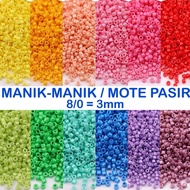 Nebulla store - (10gr) Sand Beads Sand Sequins 8/s 3mm Sand Beads 8/s0 Stringing Material