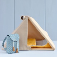 數碼 迷你娃娃縫紉花樣 PDF 露營套裝（帳篷、睡袋、背包）