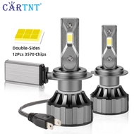 CarTnT 2ชิ้น/เซ็ต High Power 120W H7 H4 H1 H8 H11 9005 Hb3 9006 Hb4 9012 HIR2 30000LM ลำแสง6000K Can