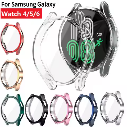 Watch Case for Samsung Galaxy Watch 4/5 40mm 44mm Screen Protector TPU All-Around Bumper Protective