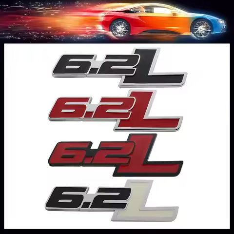3D Premium 6.2 L 6.2L car Hood Fender trunk Rear Bonnet Nameplate Decal Emblem Badge Sticker
