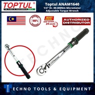 Toptul ANAM1640 - 1/2" Dr. 80-400Nm Micrometer Adjustable Torque Wrench