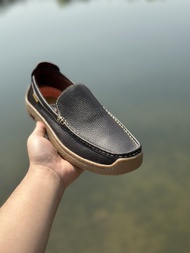 Clarks Cheerful Round Toe Pullover Casual Shoes Comfortable, Breathable, Lightweight Men's Leather Shoes, One Step Sailing Shoes, Men's Shoes