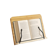JOYLIFEWQ 8 Adjustable Tilt Angles Wooden Book Stand Multi-Functional Comfortable Reading Cookbook B