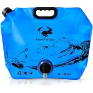 Camping Water Container, Collapsible 2 Gallon Water Jug with Spout BPA-free