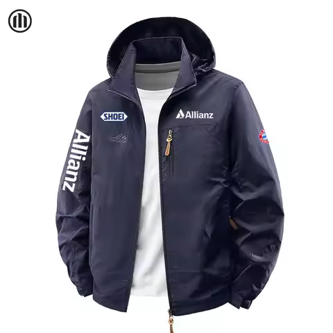 Allianz's new spring-autumn men's windproof coat with detachable hat - suitable for outdoor activiti