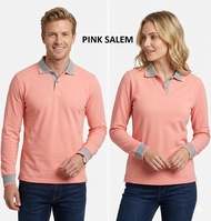 SALEM Kombinasi / Kaos kerah FO lengan panjang PINK SALEM LIST / Kaos Kerah Panjang FO List Kombinas