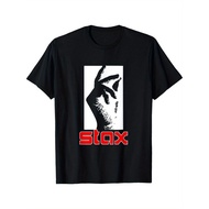 Mens Vintage Graphic Cotton T-Shirt - Cotton Regular Fit Short Sleeve Tee with Peace Sign & STAX Let
