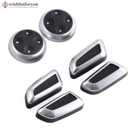 Wishlistforyou 6Pcs Car Seat Adjustment Button Switch Cover Knob Trim Decoration Cover for Audi A3 A