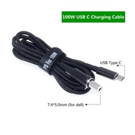 100W USB Type C PD Charging Cable Cord USB C to 7.4x5.0mm Laptop Power Adapter Connector for D E L L