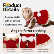 LARGLO Ferret Vest Harness, Soft Berber Fleece Ferret Traction Rope, Bow Escape-Proof Comfortable Ad