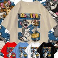 3D digital printing t-shirt with T0M N JERRY embroidery motif for children 1-10 years and adults M-3