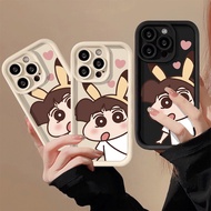 Casing Case Phone For OPPO F11 f9 find X3 x5 r11 s r15 r17 Reno 2 3 4 5 6 7 7z 8 10 8t Pro Plus cute cartoon Crayon Shin-chan TPU couple