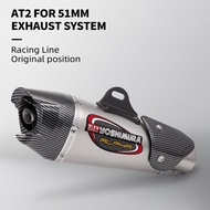51mm Motorcycle Exhaust Muffler Exhaust Motorcycle For MT03 MT09 MT10 DUKE1290 NSS750 CBR650