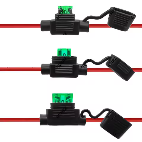 1Set 1A-40A Waterproof 32V Mini/Small/Medium Auto Fuse Holder 18/16/14/12/10AWG With Car Blade Fuse 